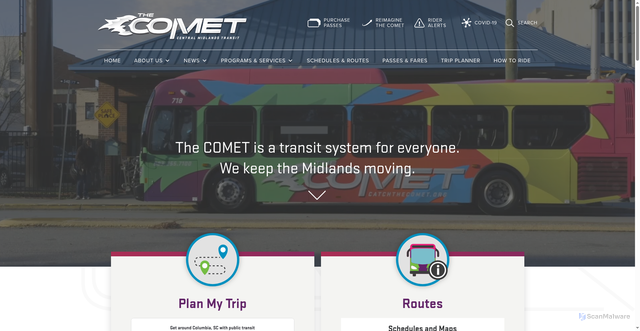 Security scan screenshot of https://catchthecometsc.gov/