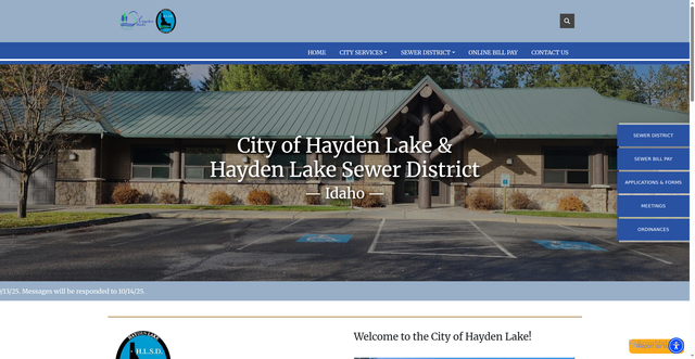 Security scan screenshot of https://cityofhaydenlake.gov/