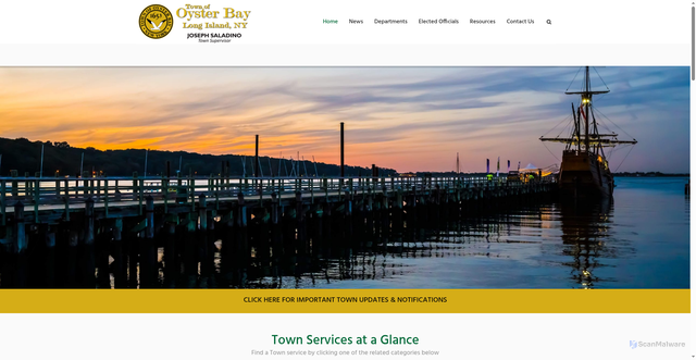 Security scan screenshot of https://oysterbaytown.com/