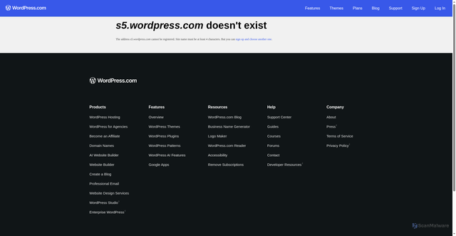 Security scan screenshot of https://s5.files.wordpress.com