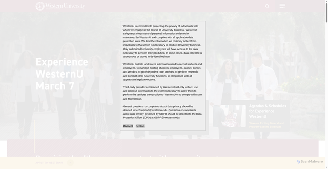Security scan screenshot of https://westernu.edu
