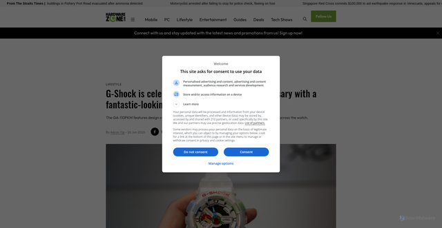 Security scan screenshot of https://www.hardwarezone.com.sg/lifestyle/casio-g-shock-pokemon-30th-anniversary-watch