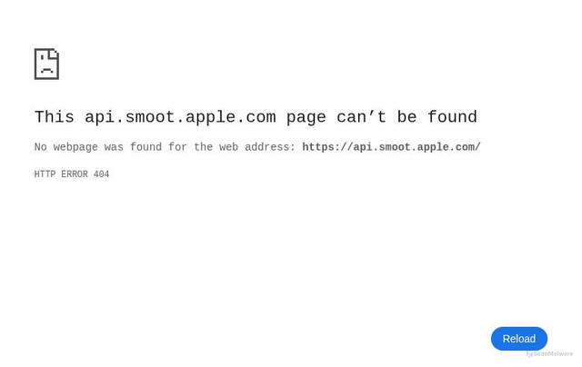 Security scan screenshot of https://api.smoot.apple.com/