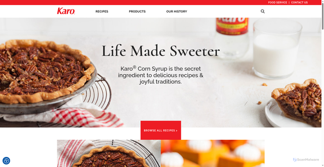 Security scan screenshot of https://karosyrup.com