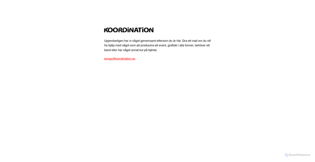 Security scan screenshot of https://koordination.se