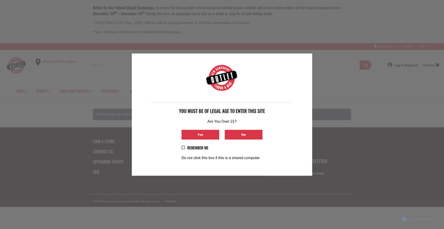 Security scan screenshot of https://www.liquorandwineoutlets.com/Limited-Release-Drawing