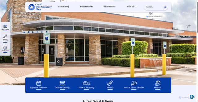 Security scan screenshot of https://westutx.gov/
