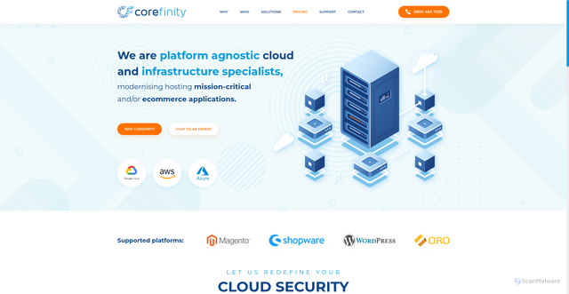 Security scan screenshot of cfstack.com