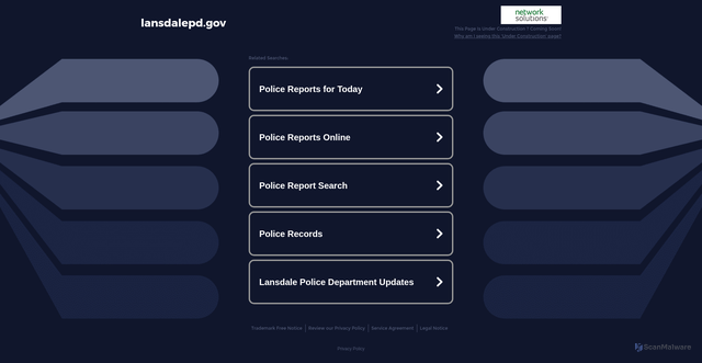 Security scan screenshot of https://lansdalepd.gov/