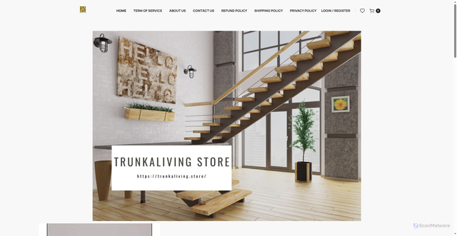 Security scan screenshot of http://trunkaliving.store/