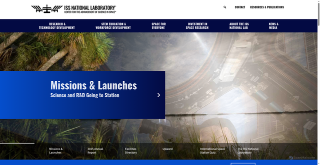 Security scan screenshot of https://issnationallab.org/