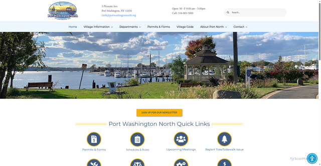 Security scan screenshot of https://portwashingtonnorth.gov/