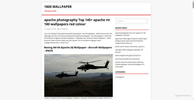 Security scan screenshot of 1800wallpaper.pages.dev