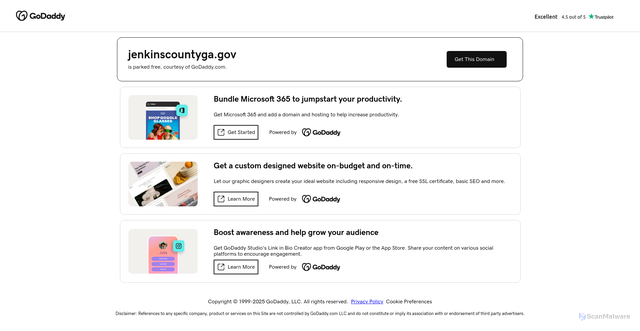 Security scan screenshot of https://jenkinscountyga.gov/