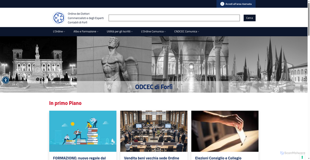 Security scan screenshot of https://forli.commercialisti.it/