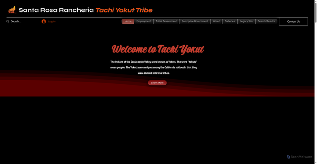 Security scan screenshot of https://www.tachi-yokut-nsn.gov/