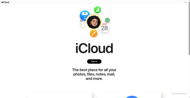 Security scan screenshot of https://icloud.com/