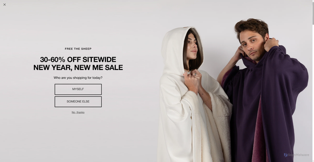 Security scan screenshot of https://freethesheep.com