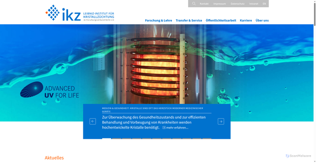 Security scan screenshot of https://www.ikz-berlin.de/