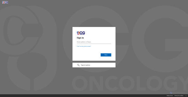 Security scan screenshot of https://cgoncologycom-my.sharepoint.com
