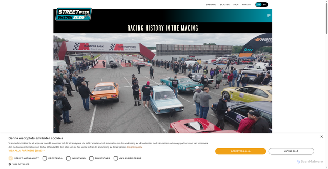 Security scan screenshot of https://streetweeksweden.se