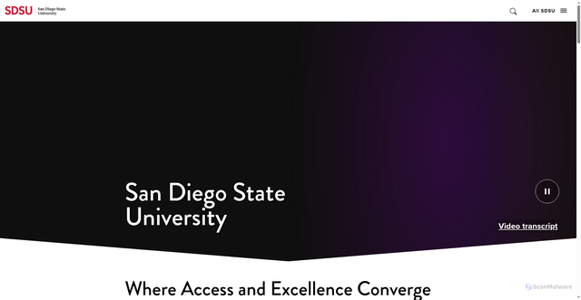 Security scan screenshot of https://go-sandiegostate.org