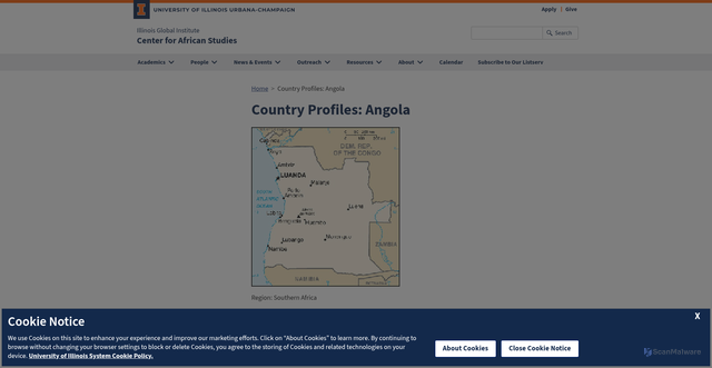 Security scan screenshot of https://afrst.illinois.edu/country-profiles-angola