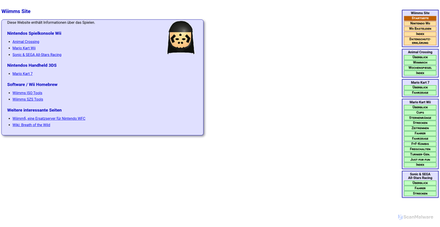 Security scan screenshot of https://wiimm.de