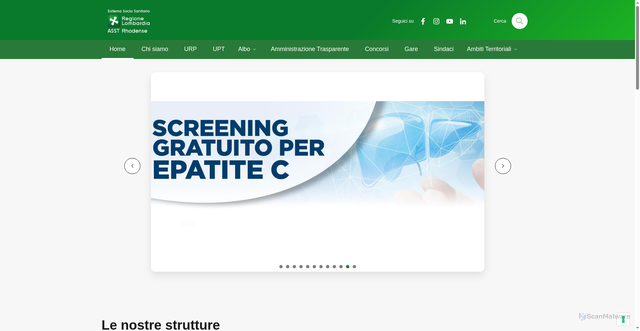 Security scan screenshot of https://www.asst-rhodense.it/