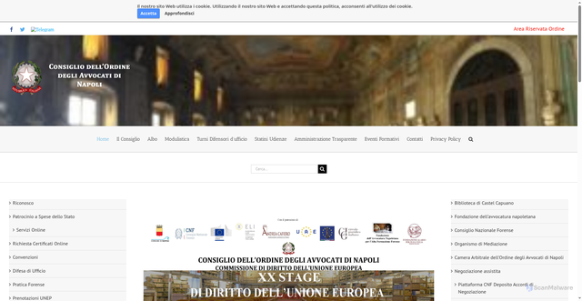 Security scan screenshot of https://www.ordineavvocatinapoli.it/
