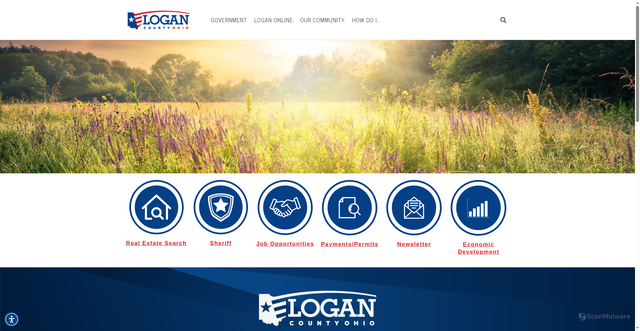Security scan screenshot of https://www.logancountyohio.gov/