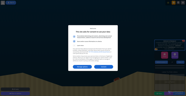 Security scan screenshot of https://deeeep.io