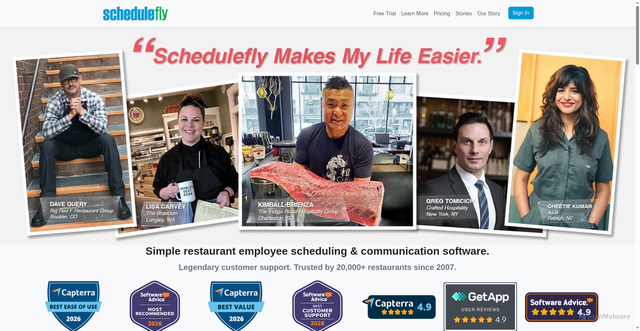 Security scan screenshot of https://schedulefly.com