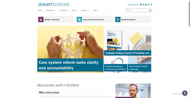 Security scan screenshot of https://audit.scot/