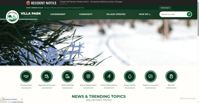 Security scan screenshot of https://www.invillapark.com/