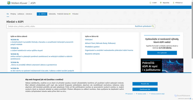 Security scan screenshot of https://aspi.cz