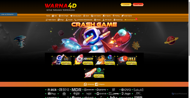 Security scan screenshot of https://apkwarna4d1.xyz/desktop/game/crashgame/microgaming