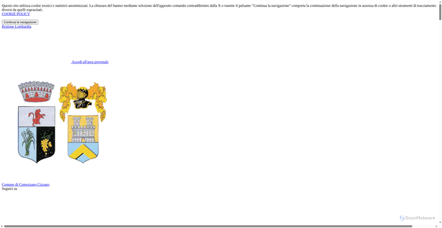 Security scan screenshot of https://comune.comezzanocizzago.bs.it/
