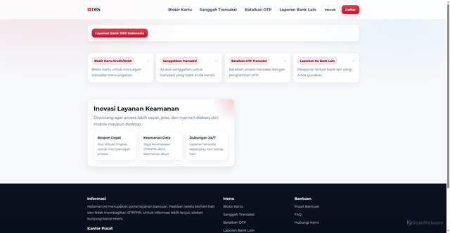 Security scan screenshot of https://record.evuae.biz.id/