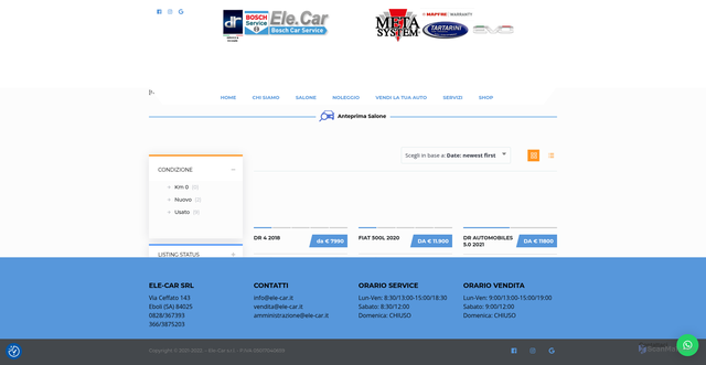Security scan screenshot of https://ele-car.it