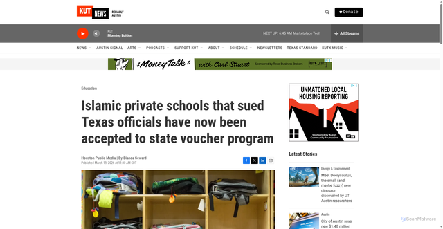 Security scan screenshot of https://www.kut.org