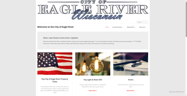 Security scan screenshot of https://eagleriverwi.gov/
