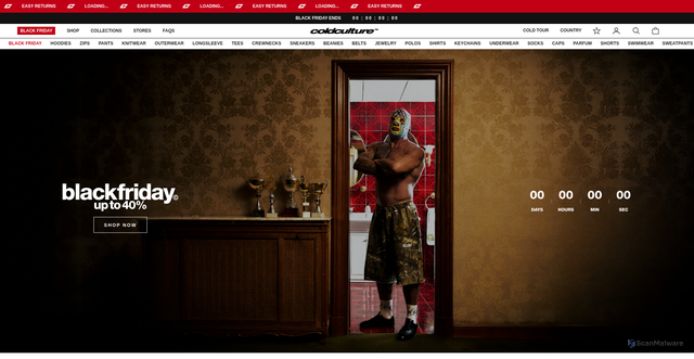 Security scan screenshot of https://wolfus.myshopify.com/