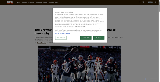 Security scan screenshot of https://dawgpounddaily.com/the-browns-loss-to-the-patriots-was-a-blessing-in-disguise-heres-why