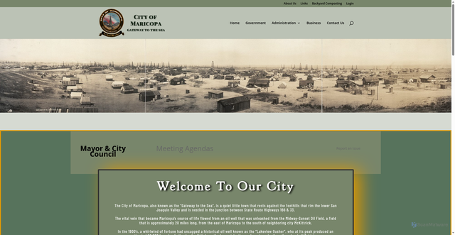 Security scan screenshot of http://cityofmaricopa.org/