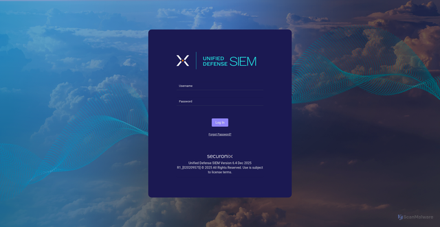 Security scan screenshot of https://a5t7qdft.securonix.net