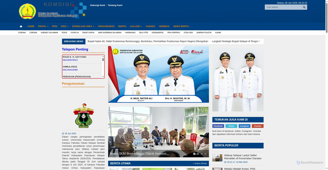 Security scan screenshot of https://kepulauanselayarkab.go.id
