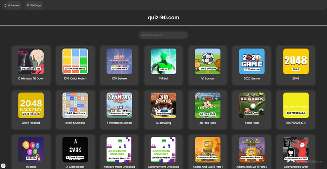 Security scan screenshot of https://quiz-90.live