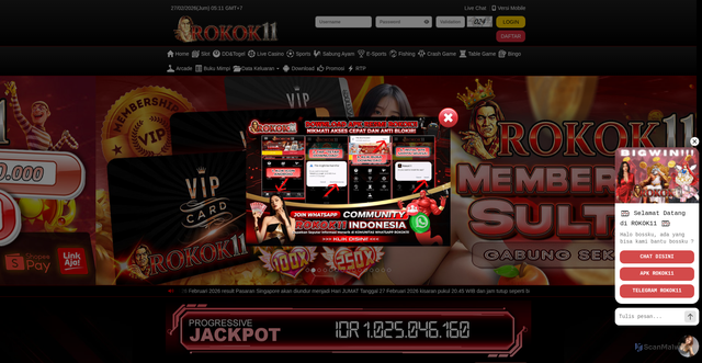 Security scan screenshot of http://rokok11harumnya.xyz/