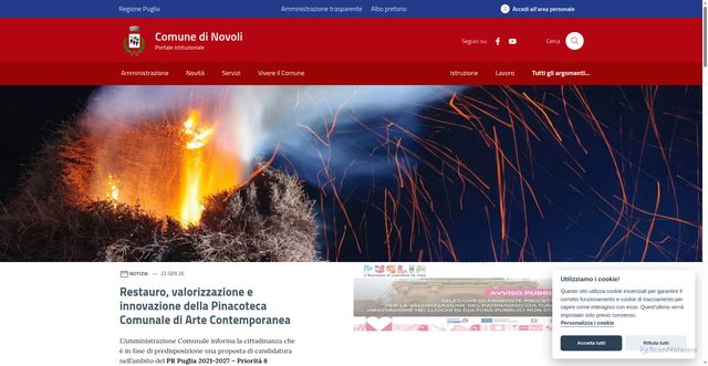 Security scan screenshot of https://www.comune.novoli.le.it/